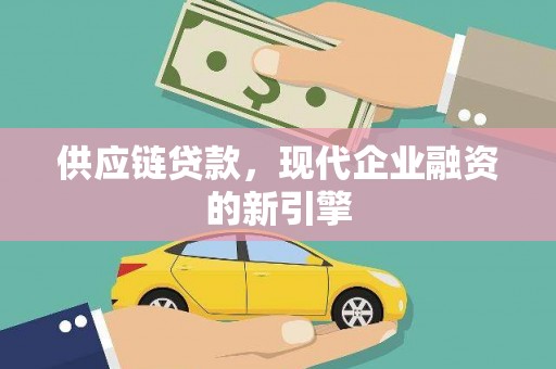 盐田供应链贷款，现代企业融资的新引擎