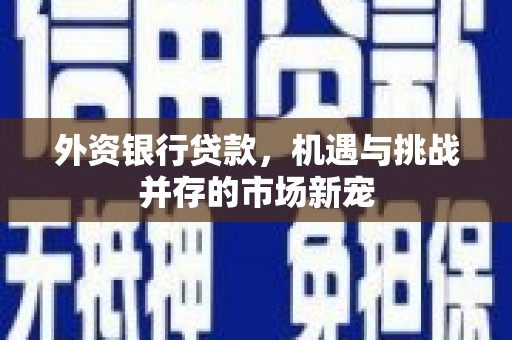 万里外资银行贷款，机遇与挑战并存的市场新宠