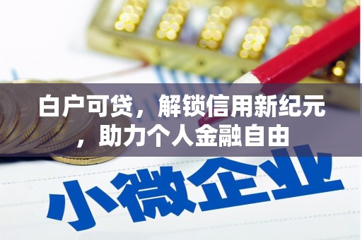 郊区白户可贷，解锁信用新纪元，助力个人金融自由