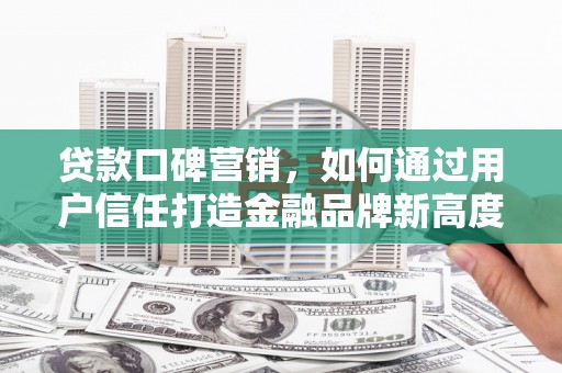 田林贷款口碑营销，如何通过用户信任打造金融品牌新高度