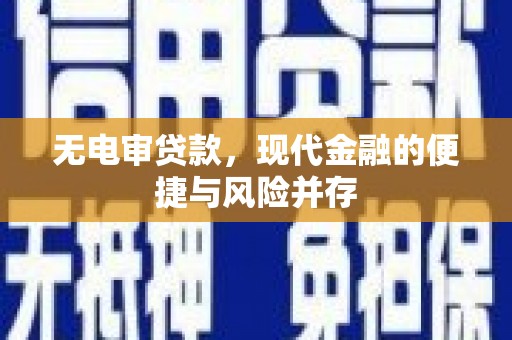临西无电审贷款，现代金融的便捷与风险并存