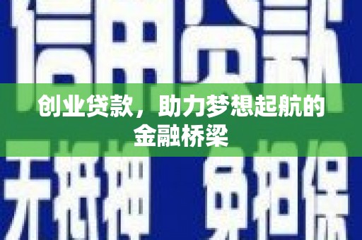 池上创业贷款，助力梦想起航的金融桥梁