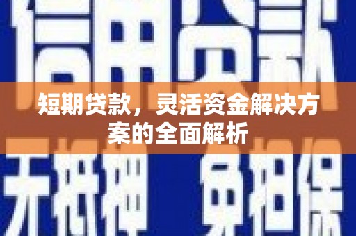 正宁短期贷款，灵活资金解决方案的全面解析