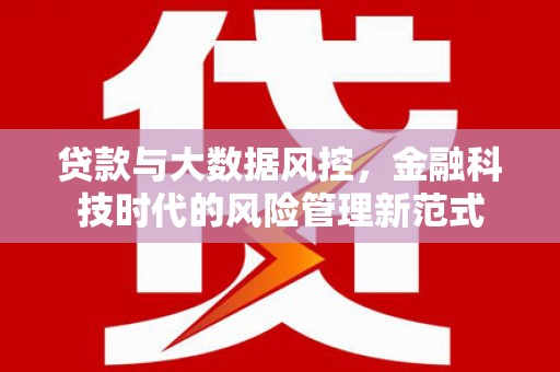 达拉特旗贷款与大数据风控，金融科技时代的风险管理新范式