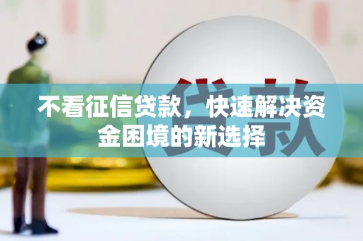 邵东不看征信贷款，快速解决资金困境的新选择