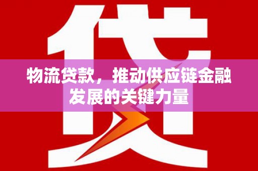 三亚物流贷款，推动供应链金融发展的关键力量