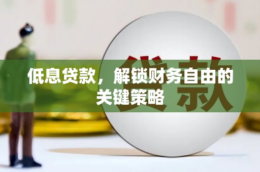 泾川低息贷款，解锁财务自由的关键策略