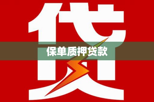 徐水保单质押贷款