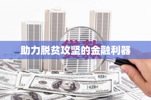 定结助力脱贫攻坚的金融利器